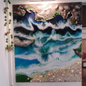 RangDe Arts –3D Ocean Wave Wall Art| Luxury Handmade Home Decor (Copy)